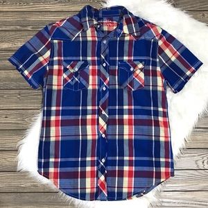 Arizona | Plaid Button Down Short Sleeve Shirt